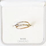 Golden Wave Trio Rings