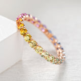 Rainbow Sapphire Eternity Ring
