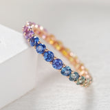 Rainbow Sapphire Eternity Ring