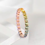 Rainbow Sapphire Eternity Ring
