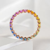Rainbow Sapphire Eternity Ring