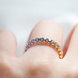 Rainbow Sapphire Eternity Ring