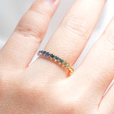 Rainbow Sapphire Eternity Ring