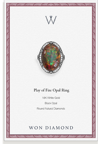 Play of Fire Opal Ring