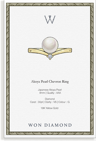 Akoya Chevon Ring