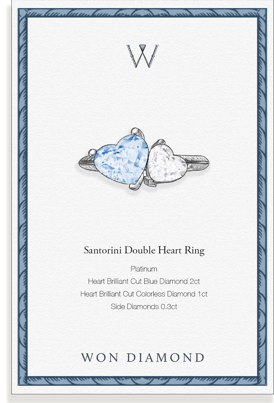 Santorini Double Heart Ring